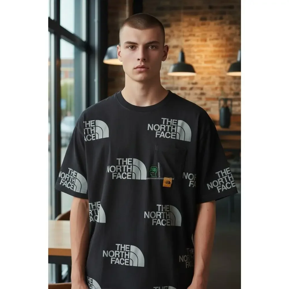 The North Face Brain‎ Dead Collab Collectible T-shirt Sz M Black Skull Embroider